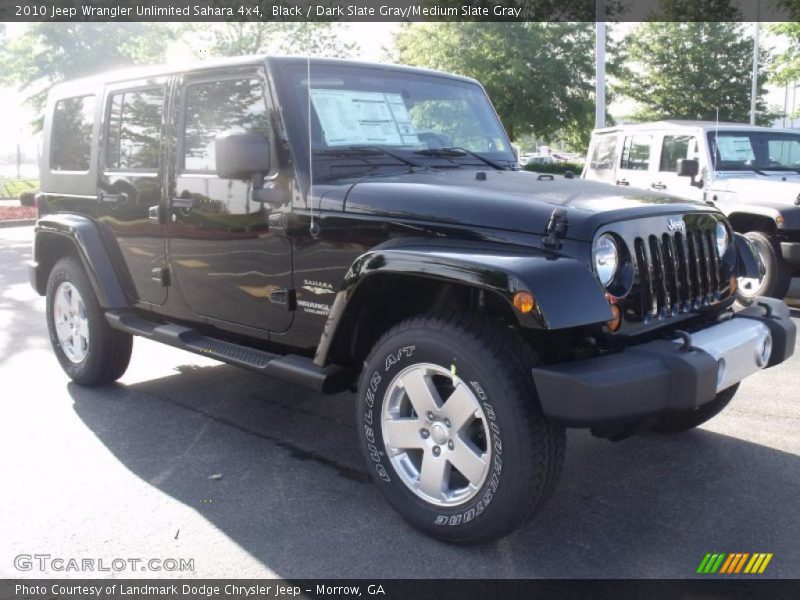 Black / Dark Slate Gray/Medium Slate Gray 2010 Jeep Wrangler Unlimited Sahara 4x4