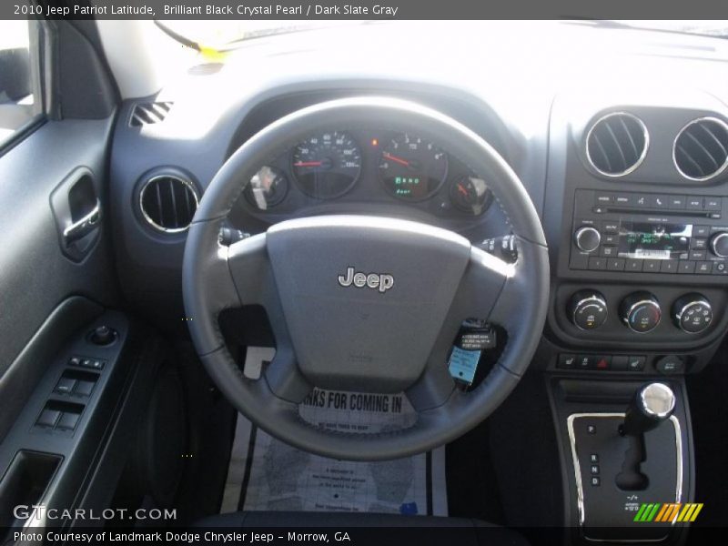Brilliant Black Crystal Pearl / Dark Slate Gray 2010 Jeep Patriot Latitude