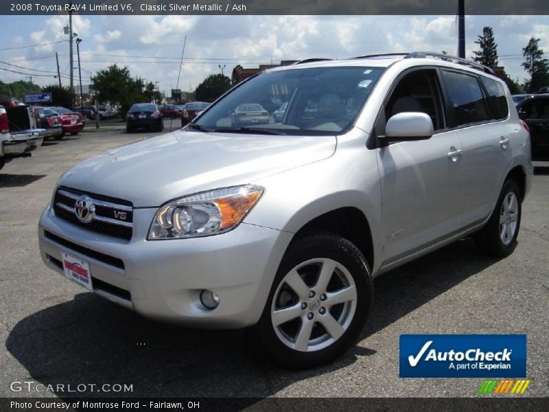 Classic Silver Metallic / Ash 2008 Toyota RAV4 Limited V6