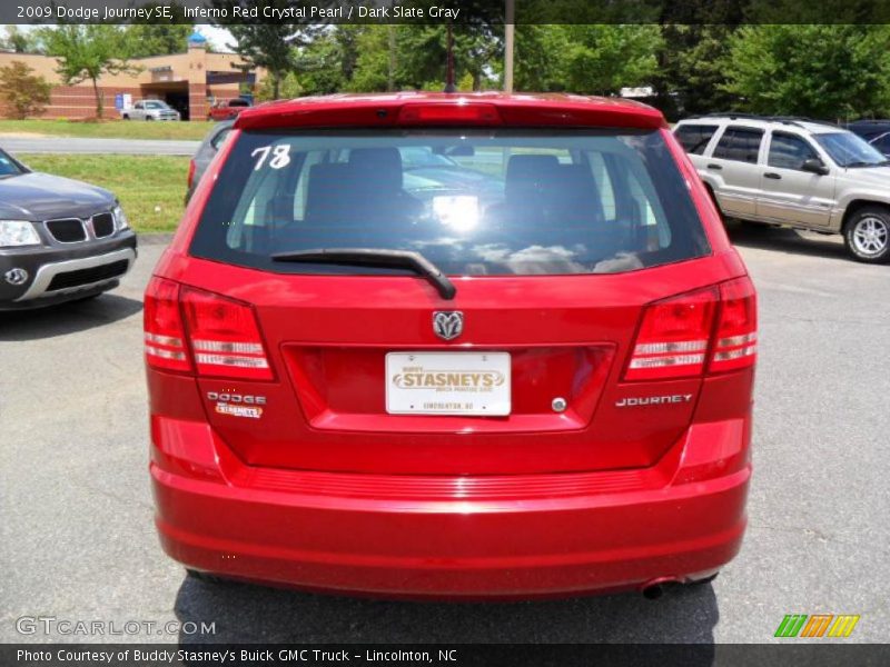 Inferno Red Crystal Pearl / Dark Slate Gray 2009 Dodge Journey SE