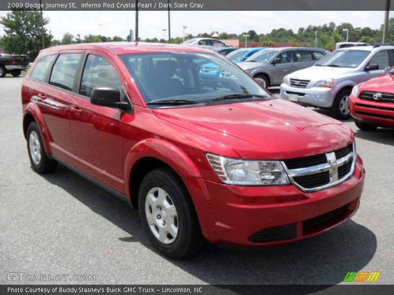 Inferno Red Crystal Pearl / Dark Slate Gray 2009 Dodge Journey SE