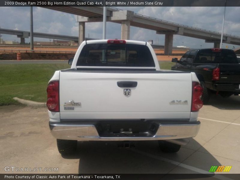 Bright White / Medium Slate Gray 2009 Dodge Ram 2500 Big Horn Edition Quad Cab 4x4
