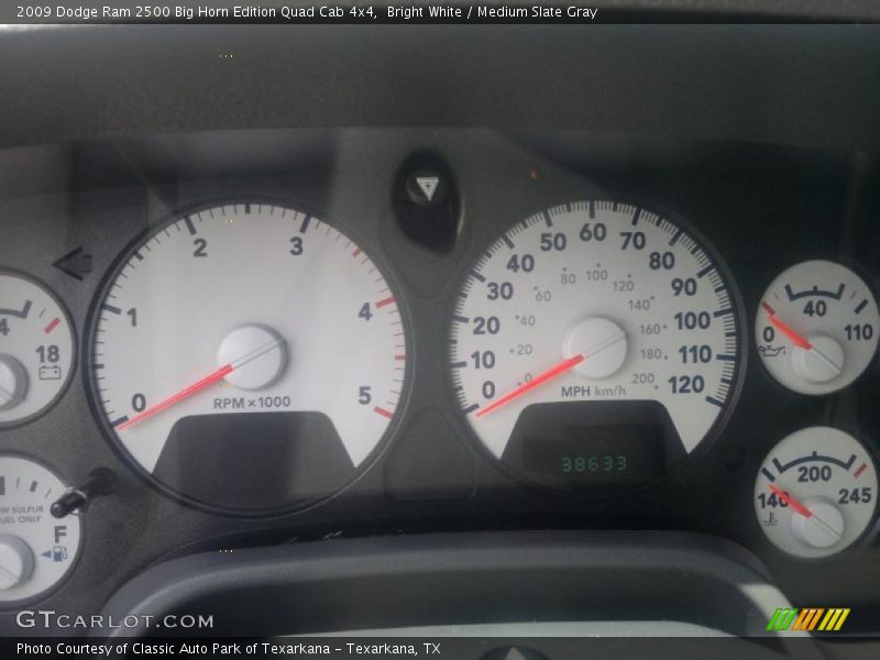 Bright White / Medium Slate Gray 2009 Dodge Ram 2500 Big Horn Edition Quad Cab 4x4