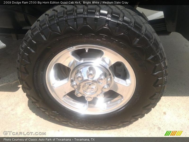 Bright White / Medium Slate Gray 2009 Dodge Ram 2500 Big Horn Edition Quad Cab 4x4