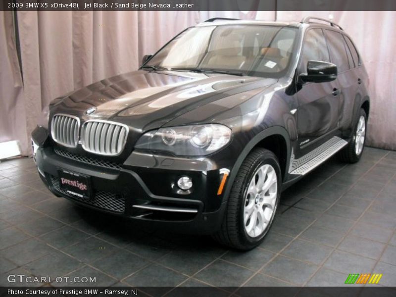 Jet Black / Sand Beige Nevada Leather 2009 BMW X5 xDrive48i