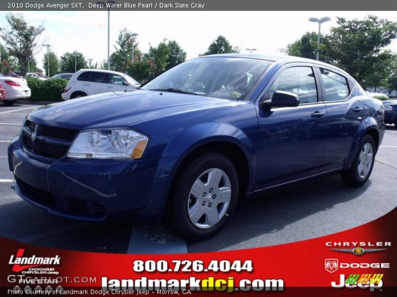 Deep Water Blue Pearl / Dark Slate Gray 2010 Dodge Avenger SXT