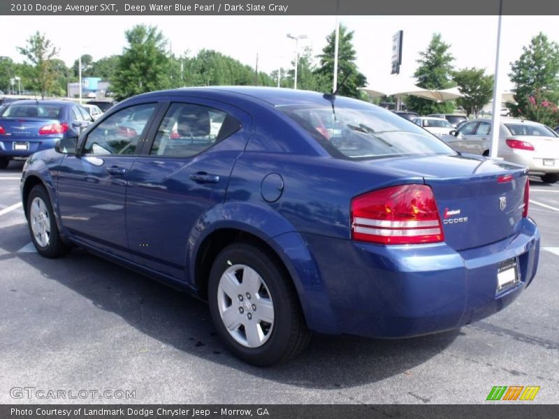 Deep Water Blue Pearl / Dark Slate Gray 2010 Dodge Avenger SXT