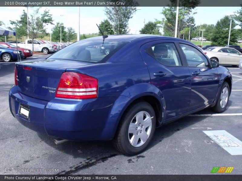 Deep Water Blue Pearl / Dark Slate Gray 2010 Dodge Avenger SXT