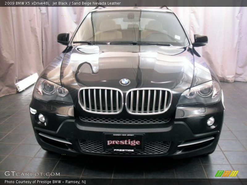Jet Black / Sand Beige Nevada Leather 2009 BMW X5 xDrive48i