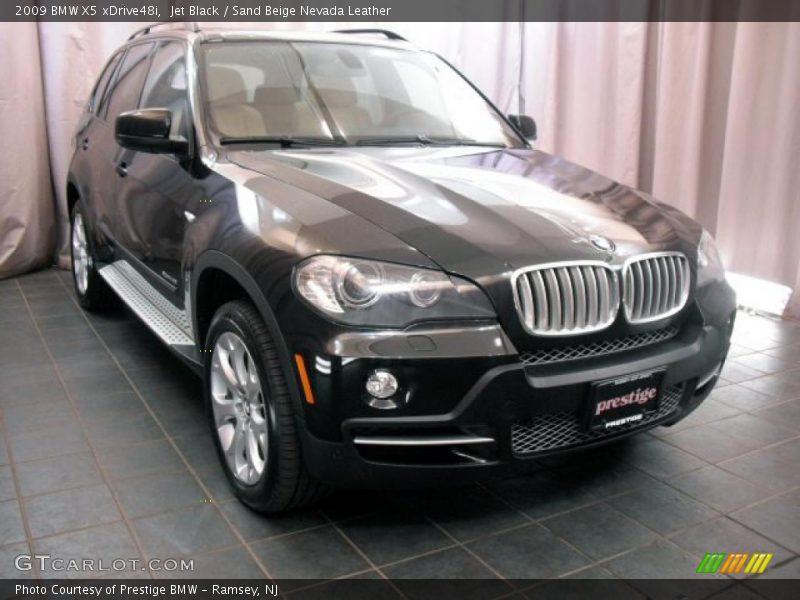 Jet Black / Sand Beige Nevada Leather 2009 BMW X5 xDrive48i