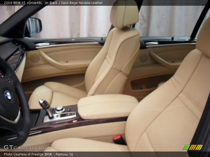 Jet Black / Sand Beige Nevada Leather 2009 BMW X5 xDrive48i