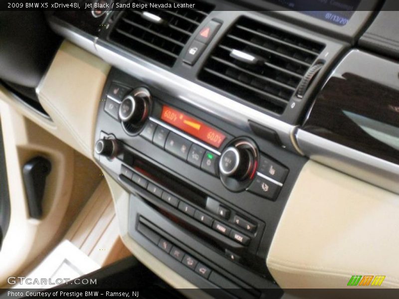 Jet Black / Sand Beige Nevada Leather 2009 BMW X5 xDrive48i