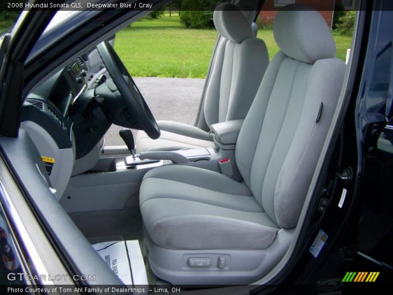 Deepwater Blue / Gray 2008 Hyundai Sonata GLS