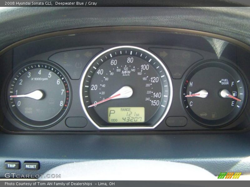 Deepwater Blue / Gray 2008 Hyundai Sonata GLS
