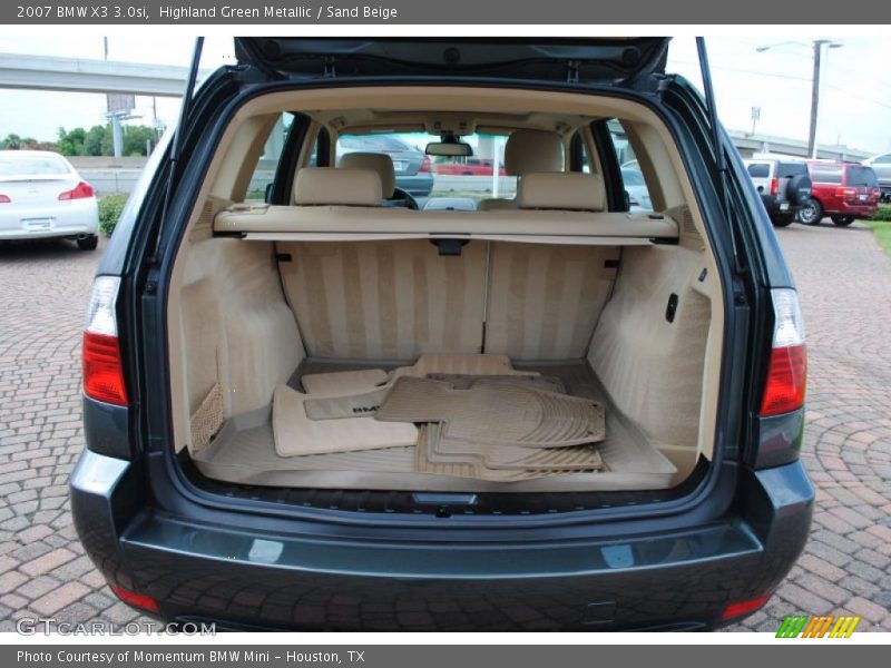Highland Green Metallic / Sand Beige 2007 BMW X3 3.0si