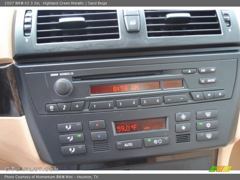 Highland Green Metallic / Sand Beige 2007 BMW X3 3.0si