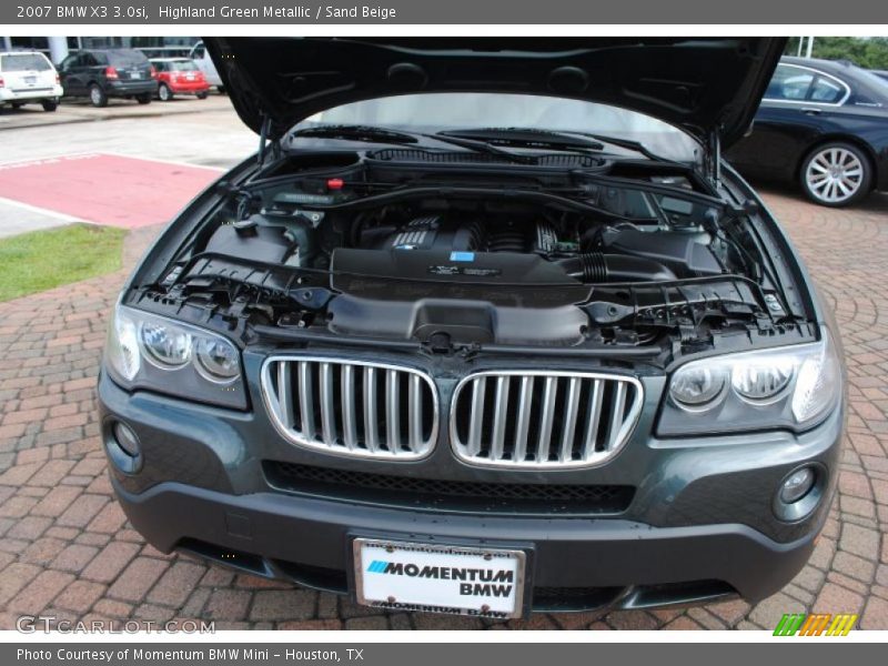 Highland Green Metallic / Sand Beige 2007 BMW X3 3.0si