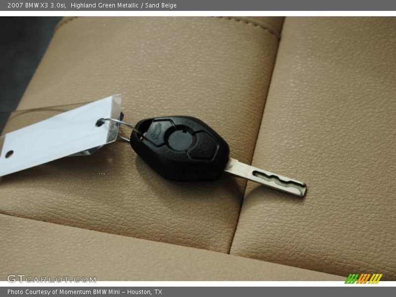 Highland Green Metallic / Sand Beige 2007 BMW X3 3.0si