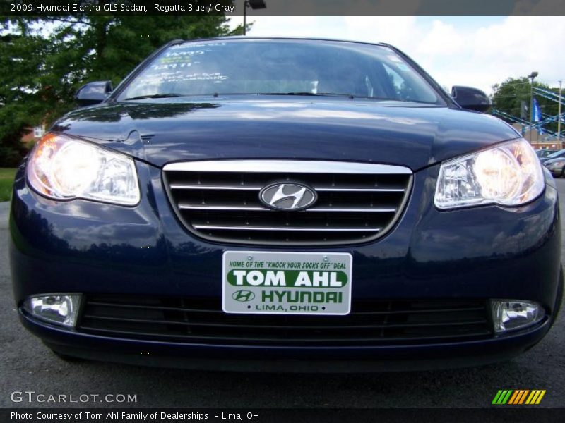 Regatta Blue / Gray 2009 Hyundai Elantra GLS Sedan