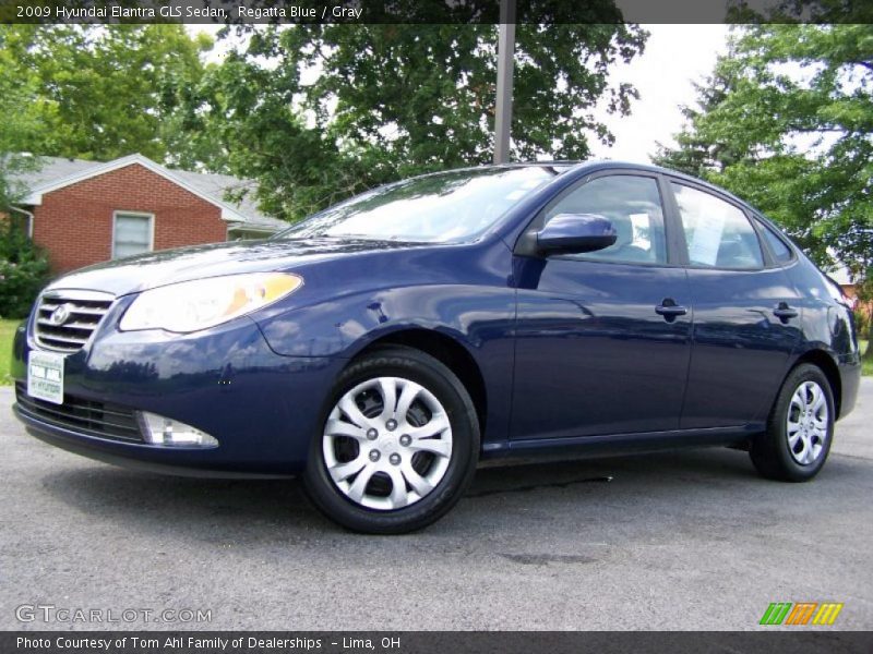 Regatta Blue / Gray 2009 Hyundai Elantra GLS Sedan
