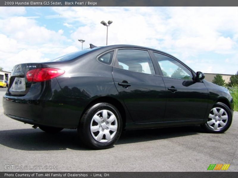 Black Pearl / Beige 2009 Hyundai Elantra GLS Sedan