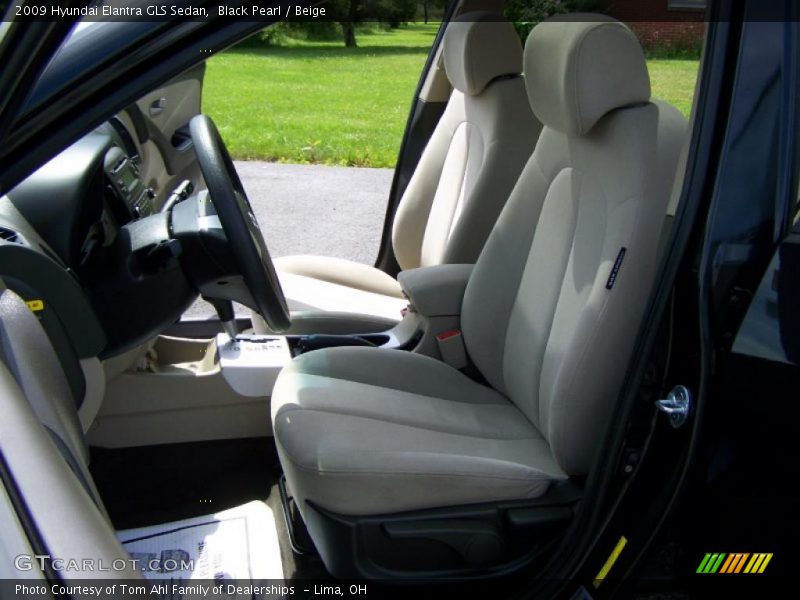 Black Pearl / Beige 2009 Hyundai Elantra GLS Sedan
