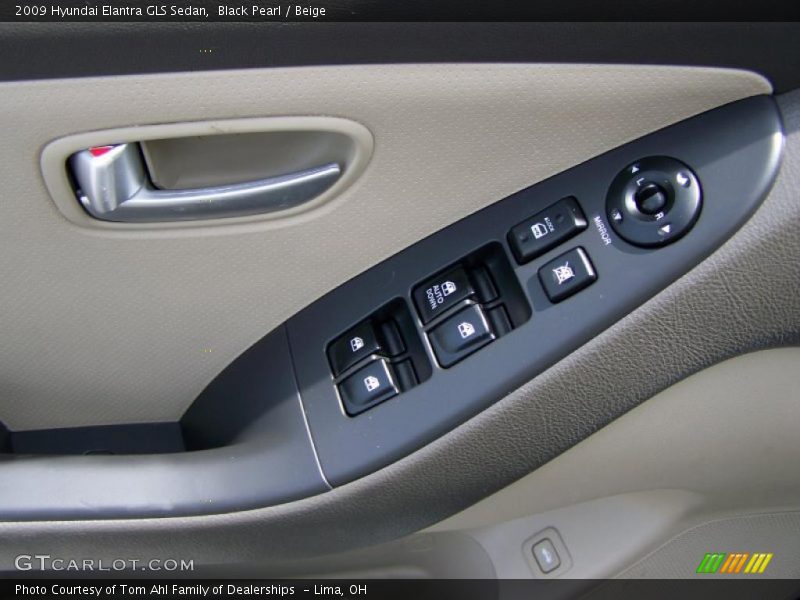 Black Pearl / Beige 2009 Hyundai Elantra GLS Sedan