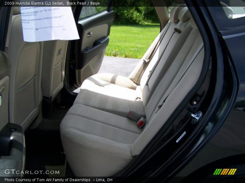 Black Pearl / Beige 2009 Hyundai Elantra GLS Sedan