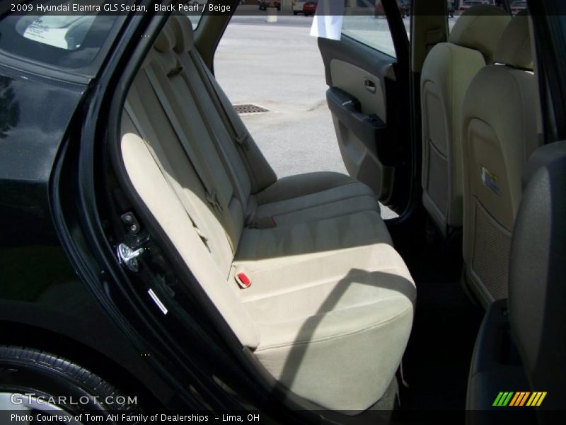 Black Pearl / Beige 2009 Hyundai Elantra GLS Sedan