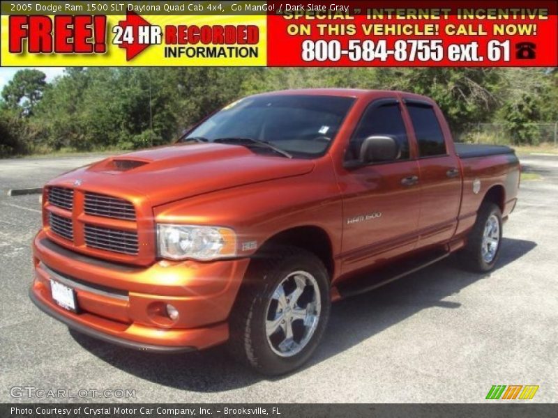 Go ManGo! / Dark Slate Gray 2005 Dodge Ram 1500 SLT Daytona Quad Cab 4x4
