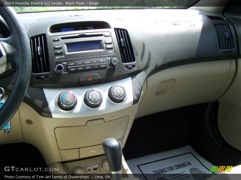 Black Pearl / Beige 2009 Hyundai Elantra GLS Sedan