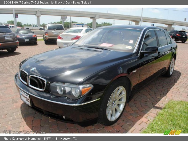 Jet Black / Dark Beige/Beige III 2004 BMW 7 Series 745Li Sedan