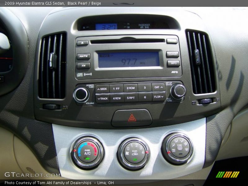 Black Pearl / Beige 2009 Hyundai Elantra GLS Sedan