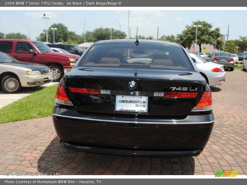 Jet Black / Dark Beige/Beige III 2004 BMW 7 Series 745Li Sedan