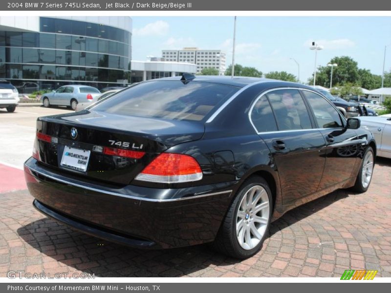 Jet Black / Dark Beige/Beige III 2004 BMW 7 Series 745Li Sedan