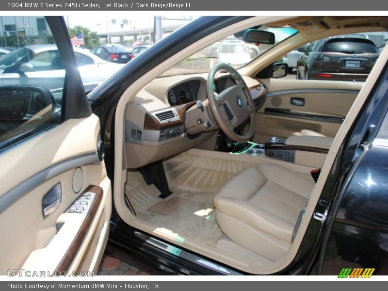 Jet Black / Dark Beige/Beige III 2004 BMW 7 Series 745Li Sedan