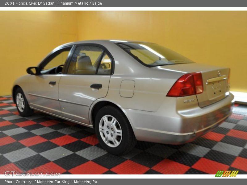 Titanium Metallic / Beige 2001 Honda Civic LX Sedan