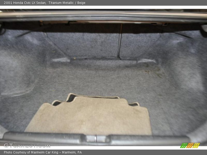 Titanium Metallic / Beige 2001 Honda Civic LX Sedan