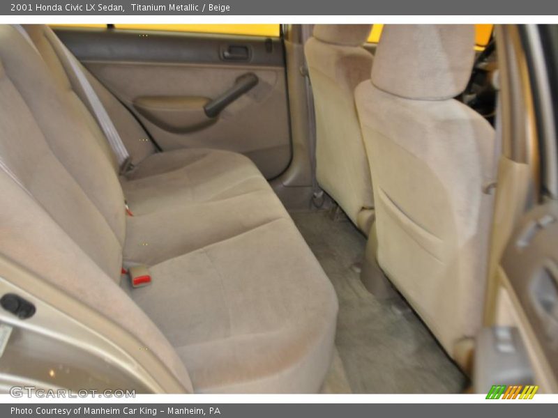Titanium Metallic / Beige 2001 Honda Civic LX Sedan