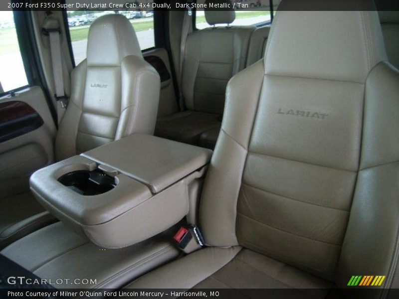 Dark Stone Metallic / Tan 2007 Ford F350 Super Duty Lariat Crew Cab 4x4 Dually