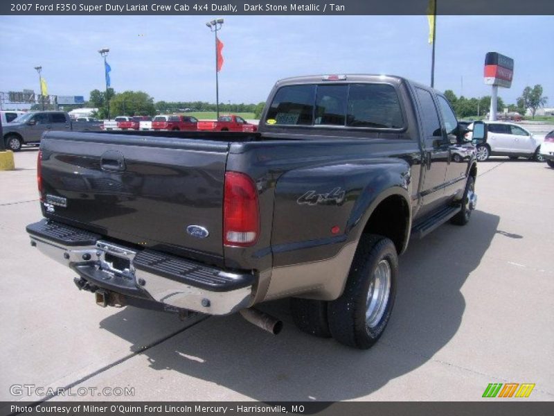 Dark Stone Metallic / Tan 2007 Ford F350 Super Duty Lariat Crew Cab 4x4 Dually