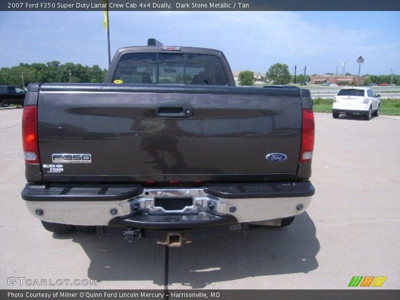 Dark Stone Metallic / Tan 2007 Ford F350 Super Duty Lariat Crew Cab 4x4 Dually