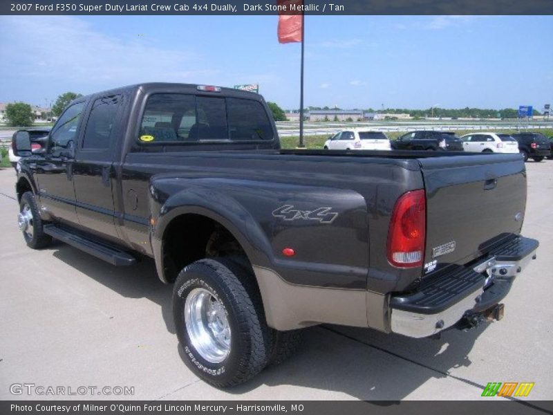 Dark Stone Metallic / Tan 2007 Ford F350 Super Duty Lariat Crew Cab 4x4 Dually