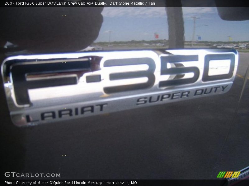 Dark Stone Metallic / Tan 2007 Ford F350 Super Duty Lariat Crew Cab 4x4 Dually