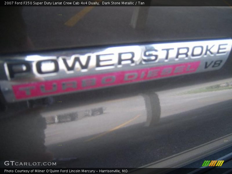 Dark Stone Metallic / Tan 2007 Ford F350 Super Duty Lariat Crew Cab 4x4 Dually