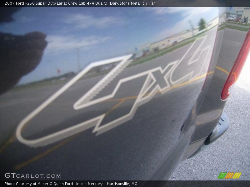 Dark Stone Metallic / Tan 2007 Ford F350 Super Duty Lariat Crew Cab 4x4 Dually