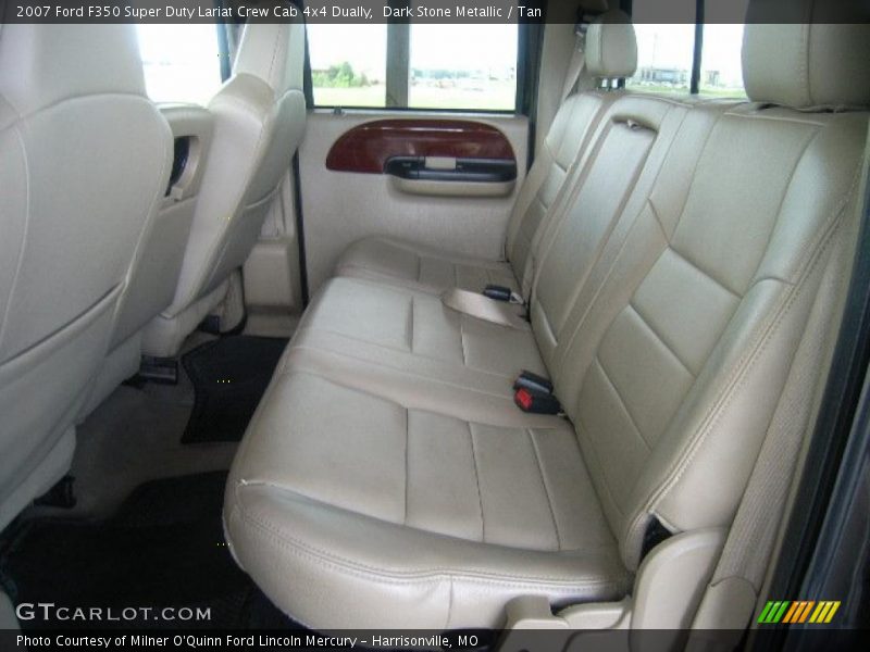 Dark Stone Metallic / Tan 2007 Ford F350 Super Duty Lariat Crew Cab 4x4 Dually