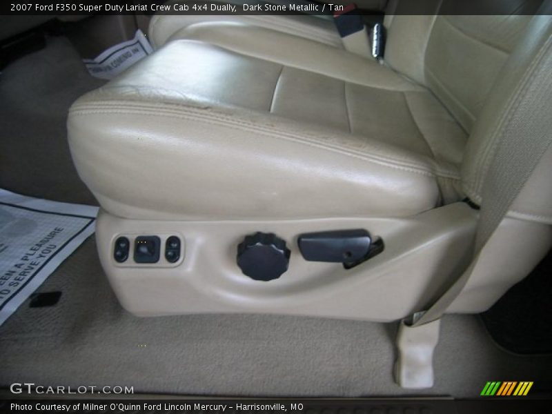 Dark Stone Metallic / Tan 2007 Ford F350 Super Duty Lariat Crew Cab 4x4 Dually