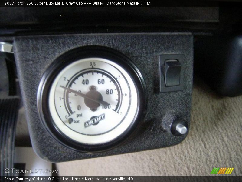 Dark Stone Metallic / Tan 2007 Ford F350 Super Duty Lariat Crew Cab 4x4 Dually