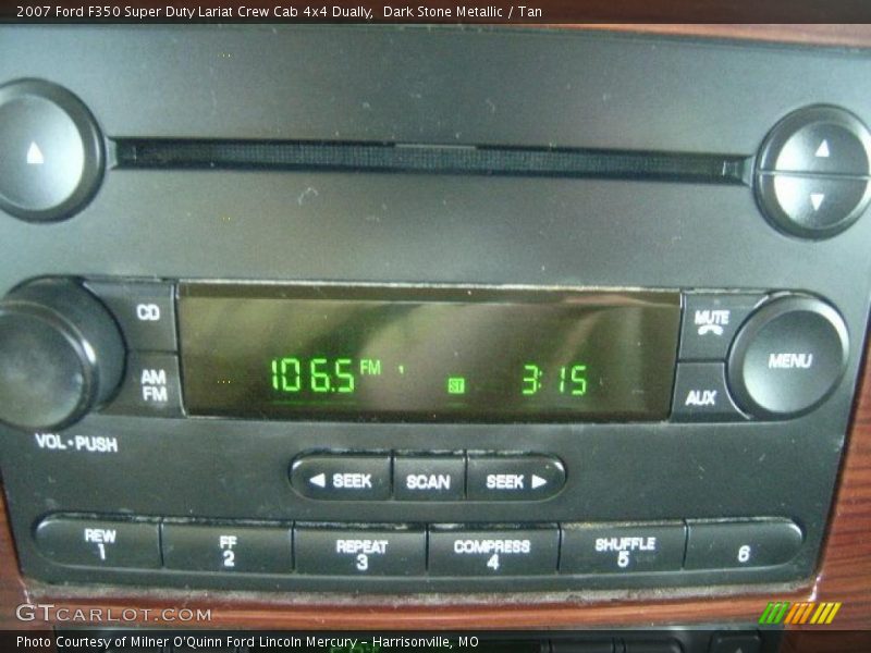 Dark Stone Metallic / Tan 2007 Ford F350 Super Duty Lariat Crew Cab 4x4 Dually